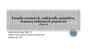 Family-centered, culturally-sensitive, trauma