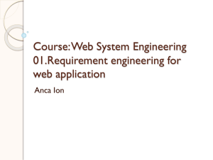 Requirement engineering for web application