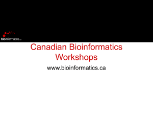 bioinformatics - Department of Medical Biophysics