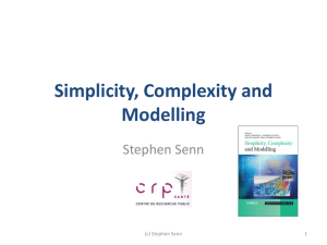 Simplicity, Complexity and Modelling