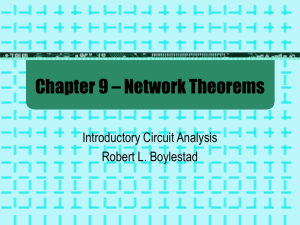 Chapter 9 – Network Theorems