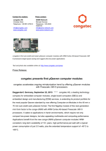 congatec presents first µQseven computer modules
