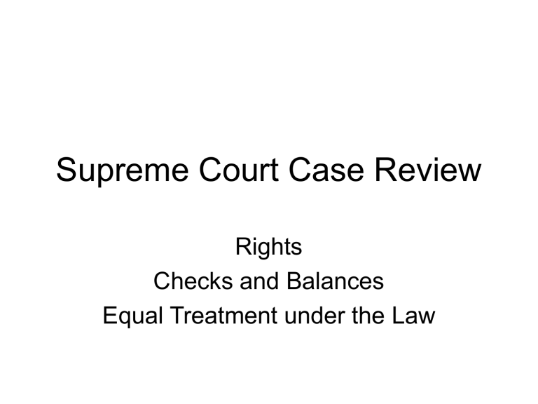 Supreme Court Case Review