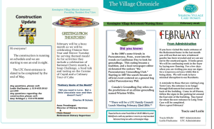 Kensington Village Newsletter February 2016