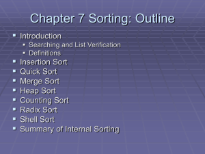 Chapter 7 Sorting