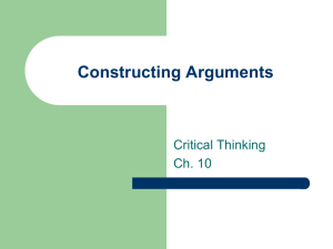 Constructing Arguments - CriticalThinkingWiseman