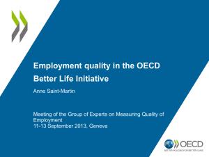 Defining, Measuring and Assessing Job Quality and its Links to