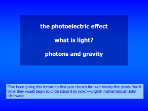 the photoelectric effect what is light?