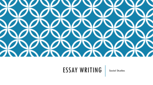 Writing Assignment II