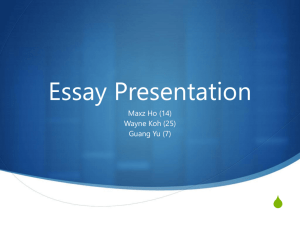 Essay Presentation