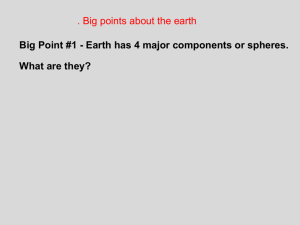 Big points about the Earth