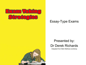 Essay type exams_2013 DR