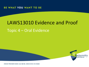 LAWS13010 Evidence and Proof - Carpe Diem