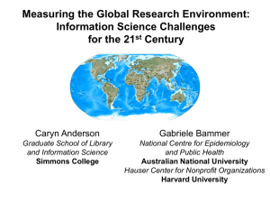 Measuring the Global Research Environment