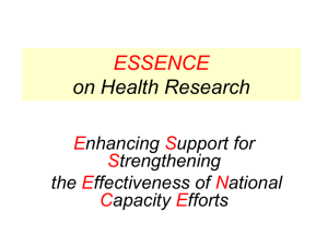 Organising Research for Better Health