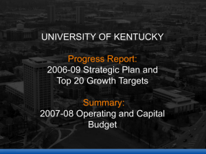 2007-2008 Operating Budget Presentation