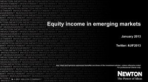 Increasing choice of high yielding stocks in emerging markets