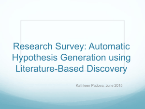 Research Survey: Automatic Hypothesis Generation using Literature