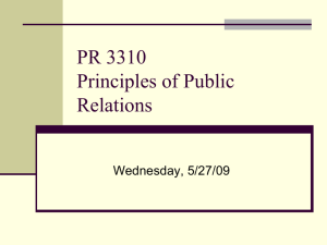 Intro. to Public Relations