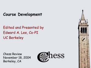 Demo Summary - Chess - Center for Hybrid and Embedded