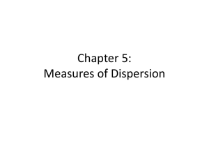 Measures of Dispersion - Lyndhurst School District