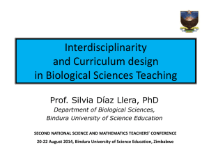 Prof Silvia Diaz Llera-Interdisciplinary Teaching
