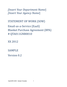 Sample Statement of Work (SOW)