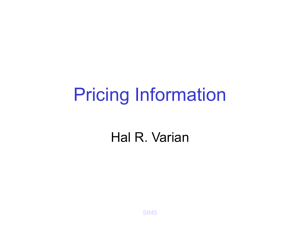 Pricing Information - UC Berkeley School of Information