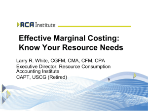 Effective Marginal Costing: Know Your Resource Needs