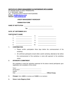 icm workshop nomination form - Institute of Credit Management
