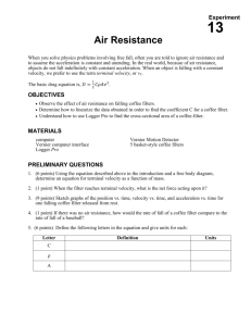 Air Resistance - RSHSAPPhysics