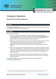 Changes to Standards Relevant to 2013
