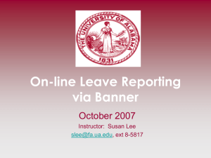 On-line Leave Reporting via Banner