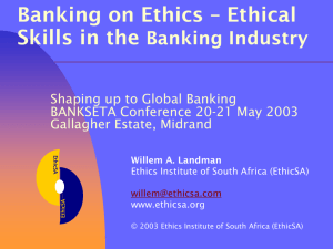 Ethics - Bankseta