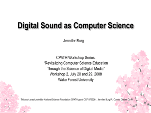 Digital Sound as Computer Science (PowerPoint)