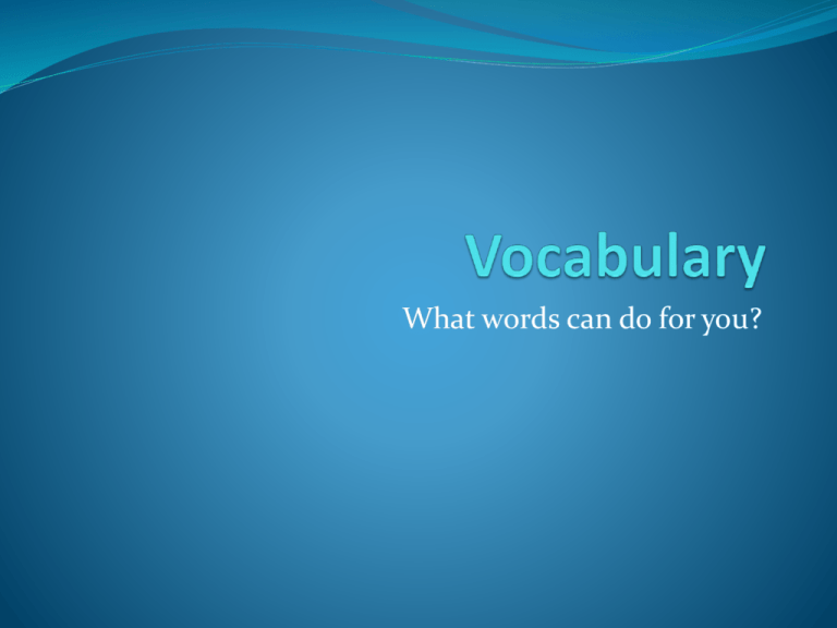 vocabulary