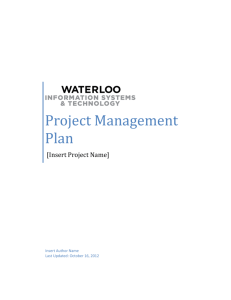 Project Management Plan