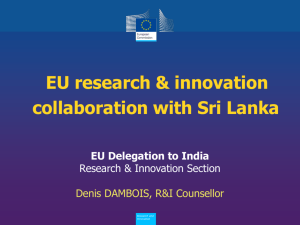 EU Research & Innovation Collaboration with Sri Lanka