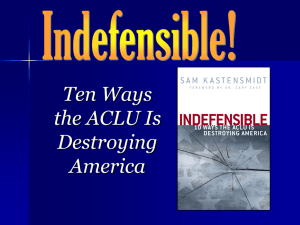 ACLU Presentation - Introducing our Friends and Neighbors to the
