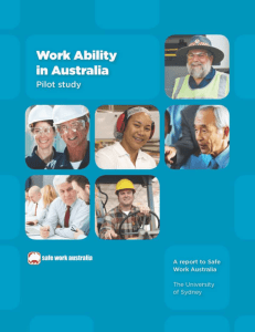Work Ability in Australia * Pilot Study