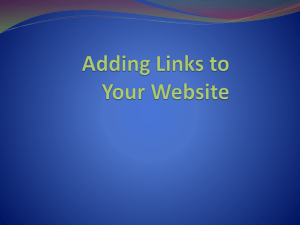 Adding Links to Your Website