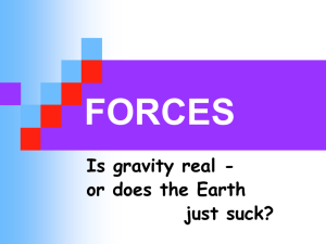 Forces and gravity topic PowerPoint presentation