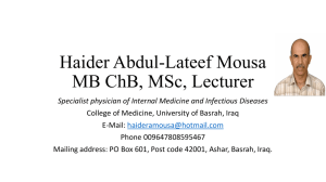Haider Abdul-Lateef Mousa MB ChB, MSc