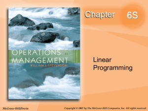 6S-4 Linear programming