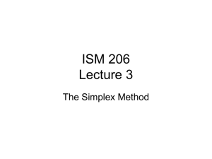Lecture 3 Simplex Method