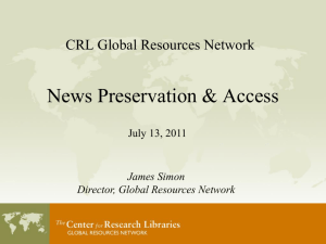 World Newspaper Archive update - Center for Research Libraries