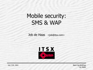 Mobile security: SMS and WAP