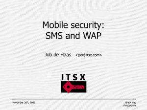 Mobile security: SMS and WAP