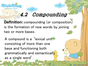 1. Noun compounds