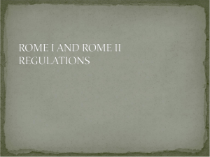 Rome I Regulation - Dipartimento di Economia